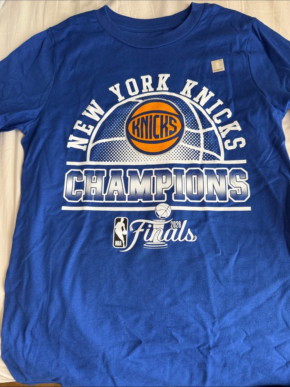 New York Knicks Blue Champions Tee for Kids
